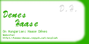 denes haase business card